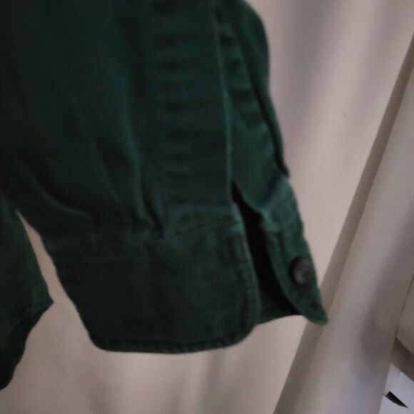 CHAPS Ralph Lauren Large Men's Shirt Cotton Button Down Green Pocket Logo EUC - Picture 5 of 6